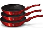 Berlinger Haus Set Di Padelle In Alluminio Forgiato E Antiaderente, Adatte Alla Cottura A Induzione, 20/24/28 Cm, Manico Ergonomico, Risparmio Energetico, Edizione Bordeaux