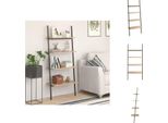 Vidaxl Scaffale A Scala Con 4 Ripiani Marrone Chiaro E Nero 64X34X150,5 Cm - Librerie E Scaffali