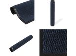 Vidaxl Tappeto Antisporco Rettangolare Trapuntato 80X120 Cm Blu - Tappeto Antisporco - Tappeto Antisporco - Tappeto Per Porte - Tappeti Per Porte