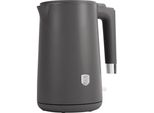 Bollitore Elettrico A Doppia Parete Berlinger Haus, 1,7 L, Acciaio Inox, Protezione Antiebollizione, Base Girevole A 360, Riscaldamento Rapido, Antracite Opaco