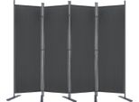 Yuenfong Schermo Parete Divisoria Per Ambienti Schermo Per La Privacy 225 Cm X 180 Cm Schermo Pieghevole Divisorio Per Ambienti Interni Ed Esterni Per Uffici, Giardino, Balcone (Grigio Scuro)