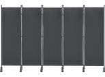Yuenfong Schermo Parete Divisoria Schermo 280Cm X 180Cm Schermo Schermo Pieghevole Regolabile Divisorio Stanza (Grigio Scuro)