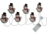 Pupazzo Di Neve Da Finestra 6 Led Bianco Caldo, Timer 6/18 Ore, Per Interni, Batterie 2 X Aa