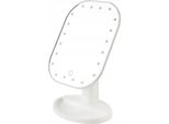 Specchio Cosmetico Illuminato 20 Led Ruotabile Bianco