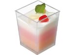 Bicchieri Da Dessert In Plastica Bicchiere Quadrato 170Ml/25Pz Calice