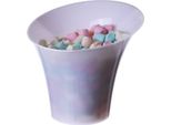 Bicchieri Di Plastica In Corno Diagonale Bianco 170Ml/25Pz Calice