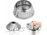 Inserto Per Vapore A Setaccio In Acciaio Inox Con Cerniera Universale