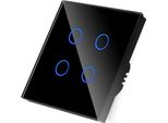 Interruttore A Sfioramento Wlan Quadruplo Solo Live Line Nero__