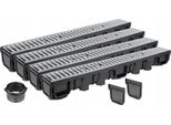 Drenaggio Lineare H105 Zincato Griglia Fino A 1,5 Tonnellate A15 Set 4M Aquer