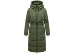 Steppmantel Navahoo "Herbstnebel 14", Damen, Gr. M (38), GrüN (Helloliv), Obermaterial: 100% Polyester. Innenfutter: 100% Polyester. Wattierung: 100% Polyester. ÄRmelfutter: 100% Polyester, Figurumspielend Ca. Mitte Oberschenkel, Hoch Geschlossener Ausschnitt, Eng RippstrickbüNdchen, MäNtel Steppmantel, Langer Damen Wintermantel Mit TaillengüRtel