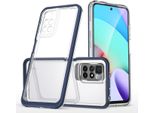Clear 3In1 Case Per Xiaomi Redmi 10 Gel Cover Con Cornice Blu