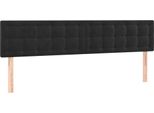 Vidaxl Testiere 2 Pezzi Nero 100X5X78/88 Cm Velluto