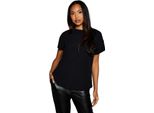 Principles - T-Shirt Con Inserto In Paillettes Per Donna DH7829 (42 It) (Nero)
