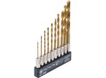 Bgs Set Di Punte Hss Fai Da Te In Titanio Nitrurato 1,5 - 6 Mm 10 Pz.
