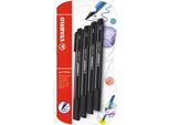 Penne A Punta Di Feltro - Stabilo Pointmax - Confezione Da 4 - Nero