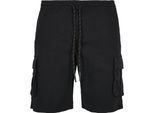 Urban Classics Uomo - Pantaloncini Cargo Con Coulisse, Nero - 5XL