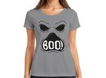 Boo! Halloween Faccia Spaventosa Fantasma Spettrale T-Shirt Vintage Da Donna, Grigio, 3XL