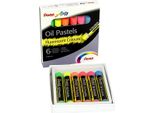Pentel PHN-F6 Pastelli A Olio - 6 Pezzi, Neon Assortiti, Scatola Di Cartone