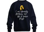 Sono Estremamente Civettuolo E Mi Piace Frech Sarkastisch Jga Unisex Felpa Pullover, Navy, S