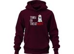 Infermiera Halloween Trick Or Treatment Regalo Infermieristico Felpa Con Cappuccio Unisex, Borgogna, 3XL