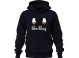 Boo Bees Halloween Pun Funny Bees Ghosts Gift Unisex Felpa Con Cappuccio, Navy, 3XL