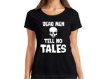 Dead Men Tell No Tales Pirate Skull Sailor Old Ladies T-Shirt, Nero, 3XL