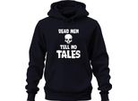 Dead Men Tell No Tales Pirate Skull Sailor Old Unisex Hoodie Hoodie, Navy, 3XL