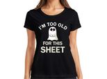 I'm Too Old For This Sheet Divertente Halloween Fantasma Dicendo Umorismo Signore T-Shirt, Nero, L