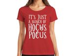 È Solo Un Mucchio Di Hocus Pocus Halloween Hexe Spinnennetz Retro Damen T-Shirt, Rot, Xxl