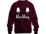 Boo Bees Halloween Pun Funny Bees Ghosts Gift Felpa Unisex Pullover, Borgogna, 3XL