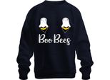 Boo Bees Halloween Pun Funny Bees Ghosts Gift Unisex Felpa Pullover, Navy, M