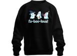 Fa-Boo-Lous! Simpatici Fantasmi Halloween Bambini Festa Costume Carino Unisex Felpa Maglione, Nero, 3XL