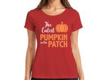 La Zucca Più Carina Del Giardino Di Halloween KüRbis Baby Kinder Damen T-Shirt, Rot, Xxl