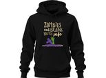 Gli Zombie Mangiano I Cervelli Sei Al Sicuro Halloween Zombie Regalo Spaventoso Felpa Con Cappuccio Unisex, Nero, M