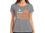 La Zucca Più Carina Del Giardino Di Halloween KüRbis Baby Kinder Damen T-Shirt, Grau, L
