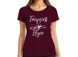 Maglietta Da Donna Frequent Flygen Witch Witch Hat Witch Broom Stardust Magical, Bordeaux, Xxl