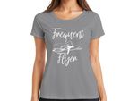 Maglietta Da Donna Frequent Flygen Witch Witch Hat Witch Broom Stardust Magical, Grigio, Xxl