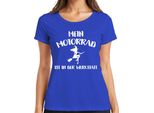 La Mia Moto In Officina Strega Scopa Biker Divertente Regalo Maglietta Da Donna, Blu, M
