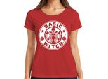 Basic Witch Strega Di Halloween Zucca Regalo Donna Maglietta Divertente Da Donna, Rosso, 3XL