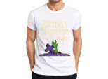 Gli Zombie Mangiano I Cervelli Sei Al Sicuro Halloween Zombie Regalo Spaventoso T-Shirt Da Uomo, Bianco, Xl