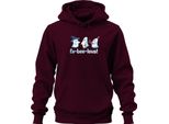 Fa-Boo-Lous! Simpatici Fantasmi Halloween Bambini Festa Costume Carino Unisex Felpa Con Cappuccio, Bordeaux, 3XL