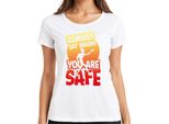 Zombies Eat Brains You Are Safe Halloween Horror Zombie Gift Ladies T-Shirt, Bianco, Xxl