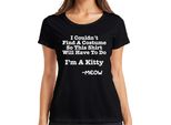 Non Sono Riuscito A Trovare Un Costume Sono Un Gattino Halloween Katze Lustig Maglietta Da Donna, Schwarz, 3XL