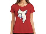Halloween Ghost Dab Cartoon Ghost Haunted House Spooky Dabbing Ladies T-Shirt, Rosso, S