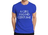Maglietta Da Uomo A Girl Has No Costume Halloween Saying Fantasy Parody Girls, Blu, Xxl