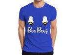 Maglietta Da Uomo Boo Bees Halloween Pun Funny Bees Ghosts Gift, Blu, L