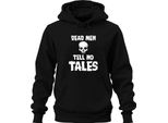 Dead Men Tell No Tales Pirate Skull Sailor Old Unisex Hoodie Hoodie, Nero, 3XL