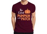 La Zucca Più Carina Del Giardino Di Halloween Maglietta KüRbis Baby Kinder Herren, Borgogna, Xl