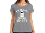 I'm Too Old For This Sheet Divertente Halloween Fantasma Dicendo Umorismo Signore T-Shirt, Grigio, 3XL