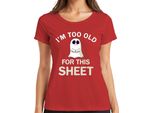 I'm Too Old For This Sheet Divertente Halloween Fantasma Dicendo Umorismo Signore T-Shirt, Rosso, L